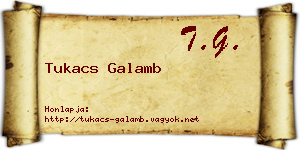 Tukacs Galamb névjegykártya